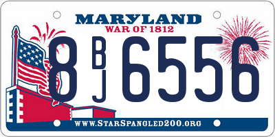 MD license plate 8BJ6556
