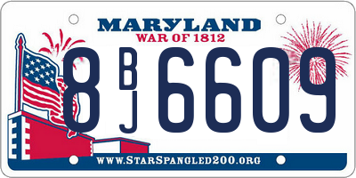 MD license plate 8BJ6609