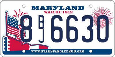 MD license plate 8BJ6630