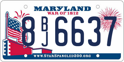 MD license plate 8BJ6637