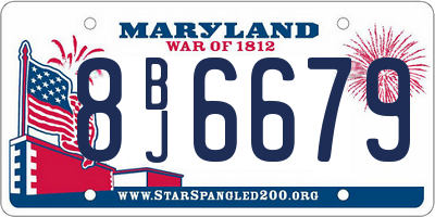 MD license plate 8BJ6679