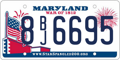 MD license plate 8BJ6695