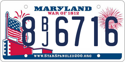 MD license plate 8BJ6716