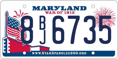 MD license plate 8BJ6735