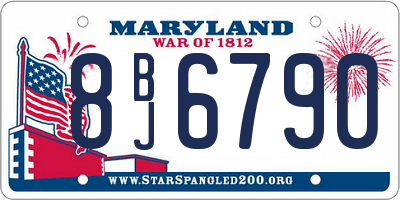 MD license plate 8BJ6790