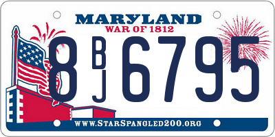 MD license plate 8BJ6795