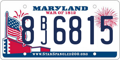 MD license plate 8BJ6815