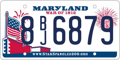 MD license plate 8BJ6879