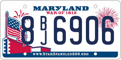 MD license plate 8BJ6906