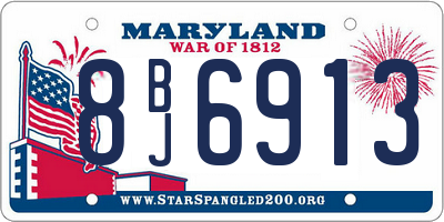 MD license plate 8BJ6913