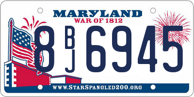 MD license plate 8BJ6945