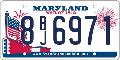 MD license plate 8BJ6971