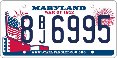 MD license plate 8BJ6995