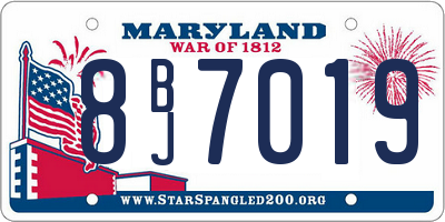 MD license plate 8BJ7019
