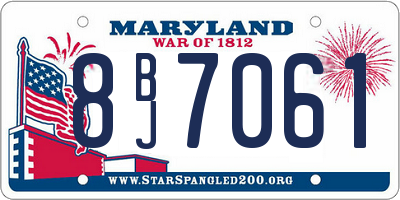 MD license plate 8BJ7061