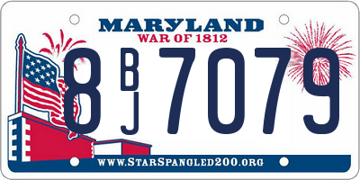 MD license plate 8BJ7079