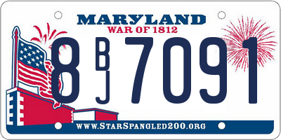 MD license plate 8BJ7091