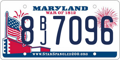 MD license plate 8BJ7096