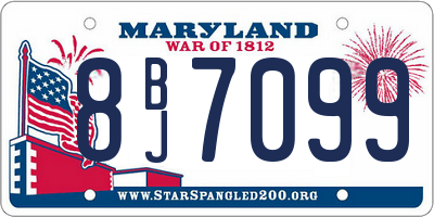 MD license plate 8BJ7099