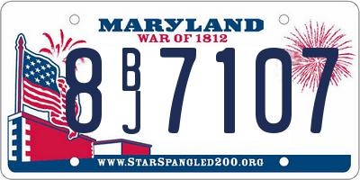 MD license plate 8BJ7107