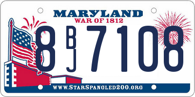 MD license plate 8BJ7108