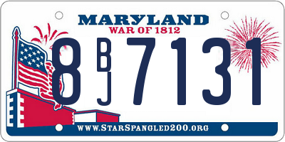 MD license plate 8BJ7131