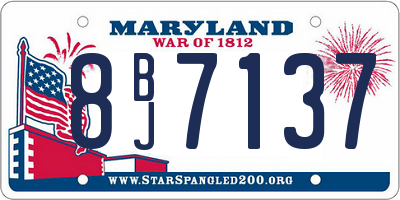 MD license plate 8BJ7137