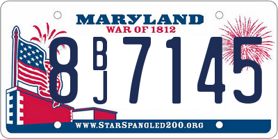 MD license plate 8BJ7145
