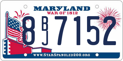 MD license plate 8BJ7152
