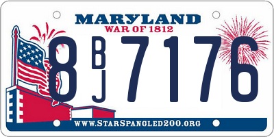 MD license plate 8BJ7176