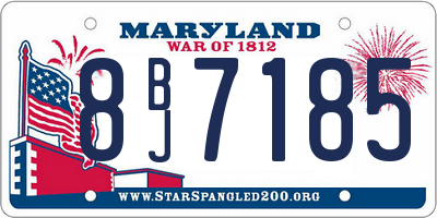 MD license plate 8BJ7185