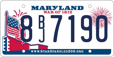 MD license plate 8BJ7190