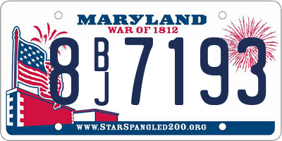MD license plate 8BJ7193