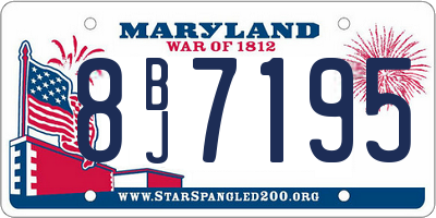 MD license plate 8BJ7195
