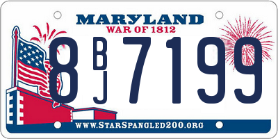 MD license plate 8BJ7199