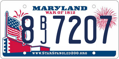 MD license plate 8BJ7207