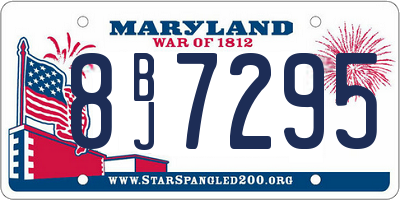 MD license plate 8BJ7295