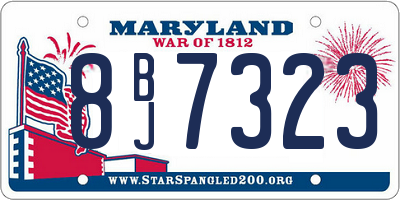 MD license plate 8BJ7323