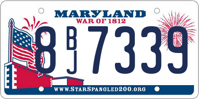 MD license plate 8BJ7339
