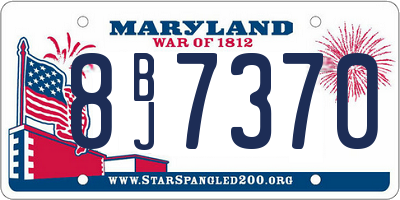 MD license plate 8BJ7370