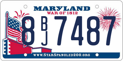 MD license plate 8BJ7487
