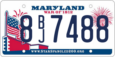 MD license plate 8BJ7488