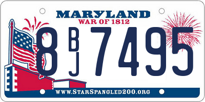 MD license plate 8BJ7495