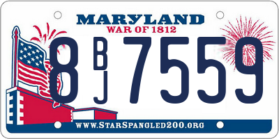 MD license plate 8BJ7559