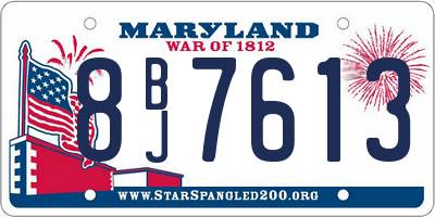 MD license plate 8BJ7613