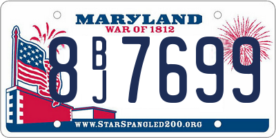 MD license plate 8BJ7699