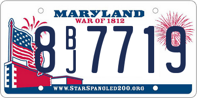 MD license plate 8BJ7719