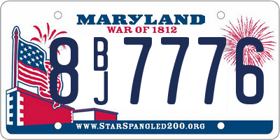 MD license plate 8BJ7776