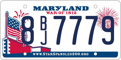 MD license plate 8BJ7779