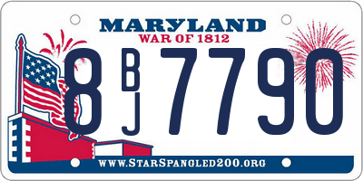 MD license plate 8BJ7790